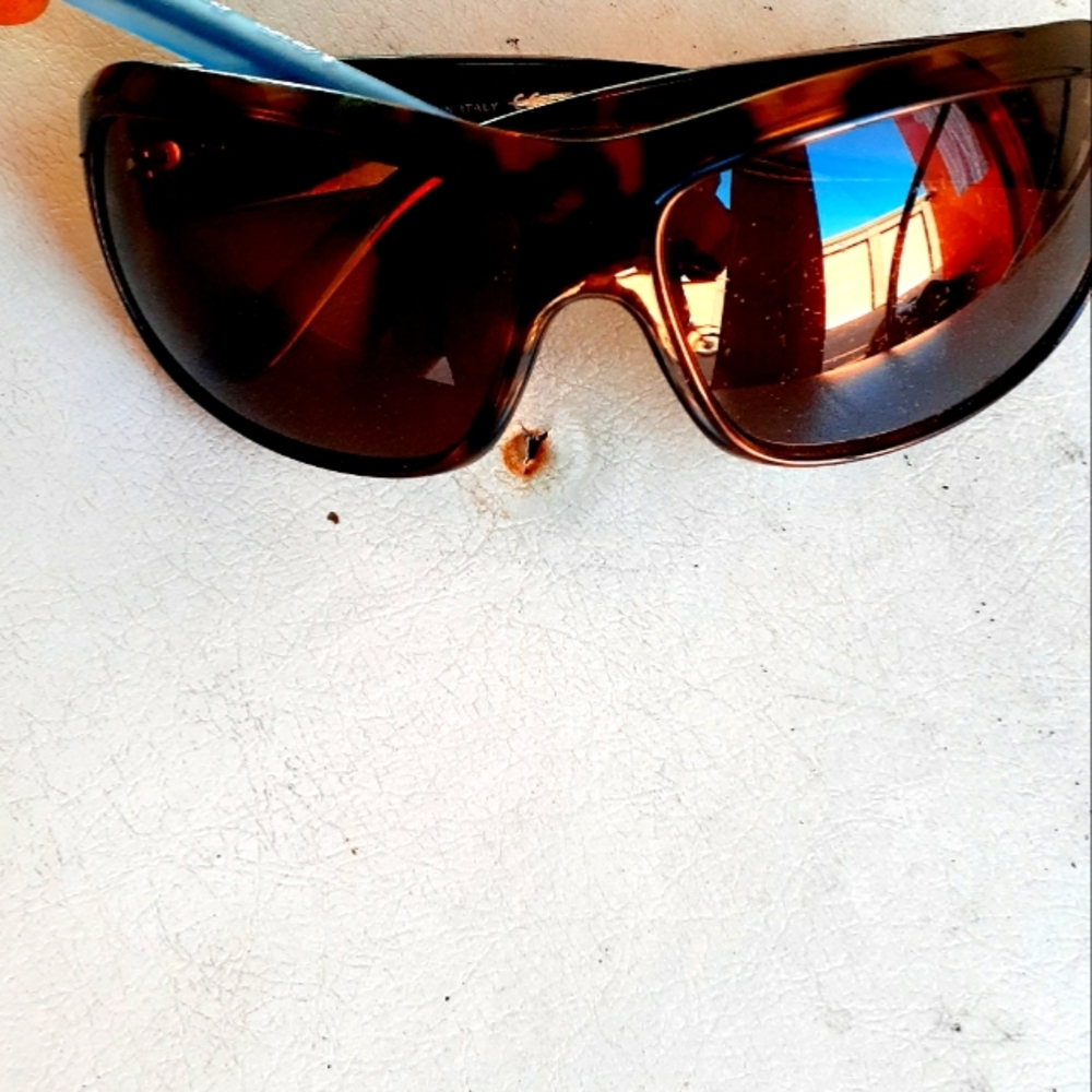 VTG Polo Ralph Lauren Sunglasses Frames Leopard Tortoise frames Shades Italy - Picture 6 of 13